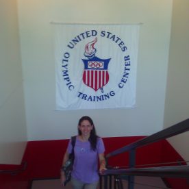 After a swim at the Colorado Springs Olympic Training Center